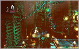 Nad pobliskim zbiornikiem z lawą znajdziesz dwie pochylnie - Etap 14- Iron Forge (3) | Opis przejścia Trine - Trine - poradnik do gry