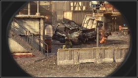 Wychylają się zza niego rozpocznij eliminować kolejnych oponentów [1] - Rozdział 1 - Zapada ciemność (1) | Opis przejścia Frontlines Fuel of War - Frontlines: Fuel of War - poradnik do gry