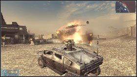 Kiedy zbliżysz się do budynku okaże się, że stoi przy nim czołg [1] - Rozdział 1 - Zapada ciemność (2) | Opis przejścia Frontlines Fuel of War - Frontlines: Fuel of War - poradnik do gry