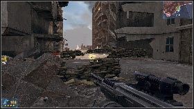 Zacznij jechać w stronę miasta, a konkretnie do stanowiska obronnego 5 - Rozdział 5 - Kwatera (2) | Opis przejścia Frontlines Fuel of War - Frontlines: Fuel of War - poradnik do gry