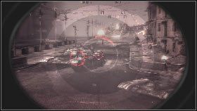 Gdyby twój czołg został zniszczony, to szybko przebiegnij na drugą stronę mostu i podnieś wyrzutnię rakiet, opartą o budynek z prawej [1] - Rozdział 6 - Historia się powtarza (1) | Opis przejścia Frontlines Fuel of War - Frontlines: Fuel of War - poradnik do gry