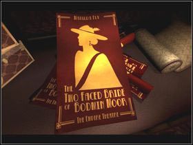 Zbadaj biurko #1 - zobaczysz kilka zdjęć Matildy oraz (pośrodku) scenariusz do sztuki #2, a konkretnie jej linie dialogowe - Hotel - Matilda Fly | Opis przejścia Dark Fall 3 Lost Souls - Dark Fall 3: Lost Souls - poradnik do gry