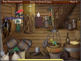 Następnie podejdź do wiszących na ścianie (przy schodach) kluczy i weź je - Piracki okręt Howella | Opis przejścia Jolly Rover - Jolly Rover - poradnik do gry