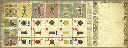 Następnie wybierz arkusz zaklęć (użyj go na Roverze) i kliknij na nim kolejno te obrazki, jakie przed chwilą widziałeś w księdze (licząc od góry od lewej: 1 - 11 - 14 - 8) - Groggy Island (1) | Opis przejścia Jolly Rover - Jolly Rover - poradnik do gry