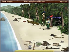 Kolejnego srebrnika zdobędziesz, przeszukawszy jeden z wiszących na palmach szkieletów (ten granatowym w kapeluszu) - Cannibal Island (1) | Opis przejścia Jolly Rover - Jolly Rover - poradnik do gry