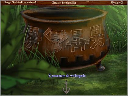 Jak widzisz, wyryte na nim postacie przedstawiają kolejne figury voodoo, kwestią jest tylko rozpoznanie, jaki należy przy tym wydać dźwięk - Cannibal Island (2) | Opis przejścia Jolly Rover - Jolly Rover - poradnik do gry