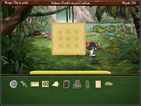 Zanim nabierzesz do słoika wody, spróbuj napełnić go własnoręcznie wytworzonym dżemem (kliknij nim na kotle), w ten nietypowy sposób Jollyemu uda się dostrzec ostatni fragment drugiej flagi - Cannibal Island (4) | Opis przejścia Jolly Rover - Jolly Rover - poradnik do gry