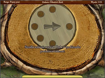 Zagadka jest losowa, więc trudno podać jedno rozwiązanie, choć bardzo możliwe, że w przypadku pierwszego pnia jest ono dla wszystkich graczy takie samo (mnie powtarzało się przy każdej próbie) - Shipwreck Island (2) | Opis przejścia Jolly Rover - Jolly Rover - poradnik do gry