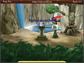 Ze spadającego ze skały po lewej wodospadu nabierz zatem wody do małego dzbana - Shipwreck Island (3) | Opis przejścia Jolly Rover - Jolly Rover - poradnik do gry