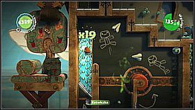 W kolejnych podejściach walczymy o punkty - musimy nabić 90000 punktów - Minipoziomy | Kryjówka Da Vinci | LittleBigPlanet 2 - LittleBigPlanet 2 - poradnik do gry