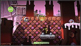 Znajdziemy się jeszcze wyżej - na dachu domku - Sprytne ciastka | Laboratorium Wiktorii | LittleBigPlanet 2 - LittleBigPlanet 2 - poradnik do gry