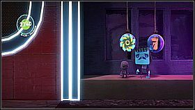 Na dole wyskakujemy na skoczni i otwieramy drzwi za pomocą przycisku na ścianie - Zaostrzony rygor | Fabryka lepszego jutra | LittleBigPlanet 2 - LittleBigPlanet 2 - poradnik do gry