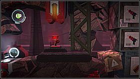 Rzucamy bombę w skrzynie po prawej aby stworzyć przejście - Bum za zeta (1) | Fabryka lepszego jutra | LittleBigPlanet 2 - LittleBigPlanet 2 - poradnik do gry