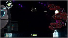 Kiedy zobaczymy eksplozję w kadłubie wrogiego statku to znak, że przeszedł do drugiego typu uzbrojenia - Ogromne kłopoty ogromnego kosmolotu | Avalonia | LittleBigPlanet 2 - LittleBigPlanet 2 - poradnik do gry