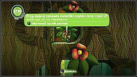 Za kolejnym punktem zapisu czeka nas dobrze znany bujanie na gąbkach - odbijamy się od platform i dostajemy coraz wyżej - Przy dobrej zabawie świetliki szybko lecą | Azyl Ewy | LittleBigPlanet 2 - LittleBigPlanet 2 - poradnik do gry