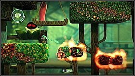 Żeby zjechać windą strzelamy do kuli wody na górze - Pomoc jest cnotą | Azyl Ewy | LittleBigPlanet 2 - LittleBigPlanet 2 - poradnik do gry