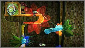 Nie zapominamy o przedmiocie wiszącym na lewo od huśtającej się platformy - Pomoc jest cnotą | Azyl Ewy | LittleBigPlanet 2 - LittleBigPlanet 2 - poradnik do gry