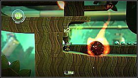 Teraz strącamy kulę niżej (na prawo) - Pomoc jest cnotą | Azyl Ewy | LittleBigPlanet 2 - LittleBigPlanet 2 - poradnik do gry