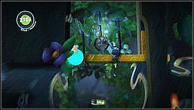 Po drugiej stronie schładzamy kolejnych przeciwników, którzy wyjdą z dziur oznaczonych znakiem - Casa Del Higginbotam | Azyl Ewy | LittleBigPlanet 2 - LittleBigPlanet 2 - poradnik do gry