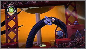 Niszczymy działka przyczepione na ścian aby dostać się w dół - Królik z Żelaza | Kosmos | LittleBigPlanet 2 - LittleBigPlanet 2 - poradnik do gry