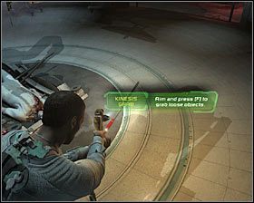 Poświęć chwilę na zapoznanie się z wyświetloną na ekranie instrukcją używania kinezy #1 - Rozdział 1 (2) | Opis przejścia gry Dead Space 2 - Dead Space 2 - poradnik do gry