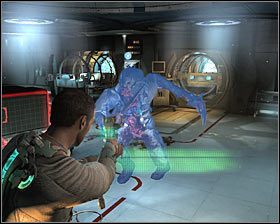 Będziesz teraz na szybko musiał zapoznać się ze znaną z pierwszej części serii stazą - Rozdział 1 (4) | Opis przejścia gry Dead Space 2 - Dead Space 2 - poradnik do gry