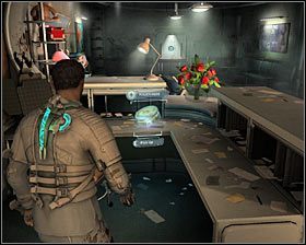 Po wyjściu z windy skieruj się prosto i zbadaj okolice sklepiku z upominkami - Rozdział 1 (5) | Opis przejścia gry Dead Space 2 - Dead Space 2 - poradnik do gry