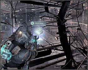 Zatrzymaj się po dotarciu do zniszczonej ściany i zlokalizuj pokazany na pierwszym screenie świecący obiekt #1 - Rozdział 1 (6) | Opis przejścia gry Dead Space 2 - Dead Space 2 - poradnik do gry