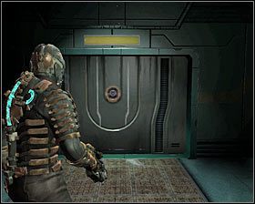 Powróć do głównego korytarza i skieruj się do widocznych w oddali drzwi prowadzących do [Laundry] #1 - Rozdział 2 (2) | Opis przejścia gry Dead Space 2 - Dead Space 2 - poradnik do gry