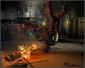 W trakcie staczanych tu walk warto też oczywiście pomagać sobie stazą #1, zatrzymując te nekromorfy, które znalazły się niebezpiecznie blisko Isaaca - Rozdział 2 (3) | Opis przejścia gry Dead Space 2 - Dead Space 2 - poradnik do gry