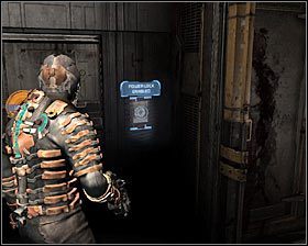 Przejdź ze złapanym przy pomocy kinezy generatorem w prawo, wsuwając go do pokazanego na pierwszym screenie slotu #1 - Rozdział 3 (3) | Opis przejścia gry Dead Space 2 - Dead Space 2 - poradnik do gry