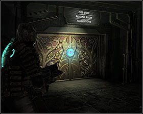 Jeżeli skorzystasz z mechanizmu pokazywania drogi (klawisz B), to powinieneś zauważyć, że punkt zapisu stanu gry #1 znajduje się w innym miejscu niż aktualny cel misji - Rozdział 4 (1) | Opis przejścia gry Dead Space 2 - Dead Space 2 - poradnik do gry