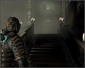 Zbadaj niewielkie pomieszczenie, a pod prawym krzesłem odnajdziesz Audio Log #1 - Rozdział 4 (1) | Opis przejścia gry Dead Space 2 - Dead Space 2 - poradnik do gry