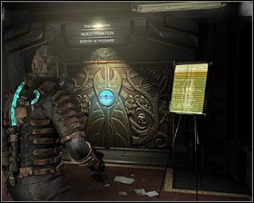 Po skorzystaniu z drzwi powinieneś zauważyć, iż znalazłeś się w prawej części kościoła #1, gdzie korzystałeś niedawno ze schodów - Rozdział 4 (2) | Opis przejścia gry Dead Space 2 - Dead Space 2 - poradnik do gry