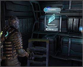 Po obejrzeniu nowej wizji zbadaj prawą szafkę, na której znajdują się skrzynia oraz standardowy przedmiot - Rozdział 4 (2) | Opis przejścia gry Dead Space 2 - Dead Space 2 - poradnik do gry
