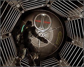 Ponownie zregeneruj stazę (stacja jest na balkoniku nad wentylatorem) i następnie zbadaj pokazany na pierwszym screenie obszar #1, odnajdując Gold Semiconductor - Rozdział 5 (1) | Opis przejścia gry Dead Space 2 - Dead Space 2 - poradnik do gry