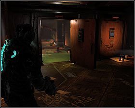 Powróć do pralni i tym razem wybierz pokazane na pierwszym screenie drzwi #1 - Rozdział 6 (1) | Opis przejścia gry Dead Space 2 - Dead Space 2 - poradnik do gry