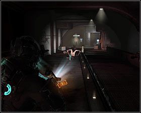 Kolejny trudny do zauważenia stwór przyklejony jest do górnej części prawej ściany #1 - Rozdział 6 (2) | Opis przejścia gry Dead Space 2 - Dead Space 2 - poradnik do gry