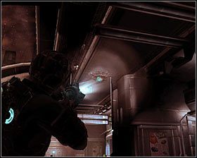 Na lewej ścianie odnajdziesz ponadto nowy punkt zapisu stanu gry #1 - Rozdział 6 (3) | Opis przejścia gry Dead Space 2 - Dead Space 2 - poradnik do gry