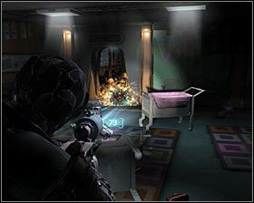 Kieruj się tu prosto, wybierając pokazane na pierwszym screenie lewe drzwi #1 - Rozdział 6 (4) | Opis przejścia gry Dead Space 2 - Dead Space 2 - poradnik do gry