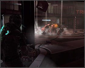 Musisz się pośpieszyć i przystąpić do ostrzału znajdujących się na ciele bossa żółtych obszarów #1 - Rozdział 6 (5) | Opis przejścia gry Dead Space 2 - Dead Space 2 - poradnik do gry