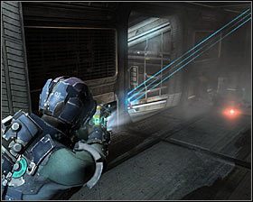 Jak zapewne zauważyłeś, znajdujesz się w korytarzu z laserową pułapkę - Rozdział 6 (5) | Opis przejścia gry Dead Space 2 - Dead Space 2 - poradnik do gry