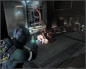 Za rogiem spotkasz znanego z pierwszej części gry potwora, nazywającego się Guardian #1 - Rozdział 6 (5) | Opis przejścia gry Dead Space 2 - Dead Space 2 - poradnik do gry