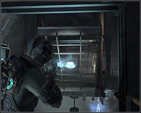 Ustaw się w pokazanym na pierwszym screenie miejscu #1 i użyj kinezy by przesunąć w lewo blokujący przejście panel baterii słonecznej - Rozdział 7 (3) | Opis przejścia gry Dead Space 2 - Dead Space 2 - poradnik do gry