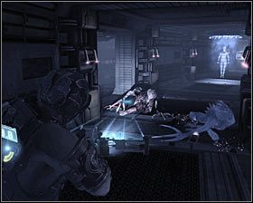 Idź prosto, ale zatrzymaj się w momencie ujrzenia nowego hologramu - Rozdział 7 (3) | Opis przejścia gry Dead Space 2 - Dead Space 2 - poradnik do gry