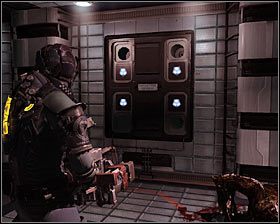 Założeniem tej zagadki jest przenoszenie z użyciem kinezy (przytrzymanie prawego przycisku myszy i wciśnięcie klawisza F) kostek z panelów 2 i 3 #1 do slotów znajdujących się w panelu 1 #2 - Rozdział 7 (4) | Opis przejścia gry Dead Space 2 - Dead Space 2 - poradnik do gry