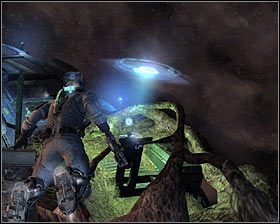 Po zlikwidowaniu potwora Nest rozejrzyj się czy przypadkiem nie ma gdzieś jeszcze wspomnianych wcześniej wystrzelonych pocisków #1, gdyż one również mogły zostać zamrożone z pomocą stazy - Rozdział 7 (6) | Opis przejścia gry Dead Space 2 - Dead Space 2 - poradnik do gry