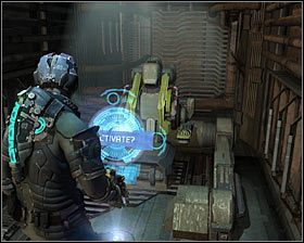 Dopiero po zbadaniu całej tej okolicy powróć do miejsca startu (możesz sobie pomóc klawiszem B) #1 i wyląduj na niewielkiej półce - Rozdział 7 (6) | Opis przejścia gry Dead Space 2 - Dead Space 2 - poradnik do gry