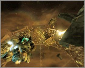 Przed Tobą nowa sekwencja swobodnego opadania, w trakcie której będziesz musiał używać klawiszy kierunkowych do unikania przeszkód - Rozdział 7 (6) | Opis przejścia gry Dead Space 2 - Dead Space 2 - poradnik do gry