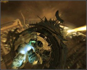 Po minięciu obiektów szybko przesuń się z powrotem w prawo #1 - Rozdział 7 (7) | Opis przejścia gry Dead Space 2 - Dead Space 2 - poradnik do gry